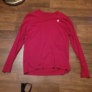 Authentic Apple Shirt - large red long sleeve